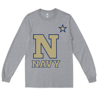 Heather Grey navy midshipmen Long Sleeve Tee - linhVisuals