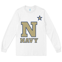 White navy midshipmen Long Sleeve Tee - linhVisuals