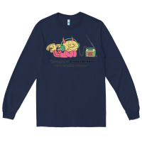 Navy listening to lemon demon Long Sleeve Tee - linhVisuals