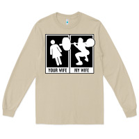 Mushroom your wife my wife weightlifting Long Sleeve Tee - linhVisuals