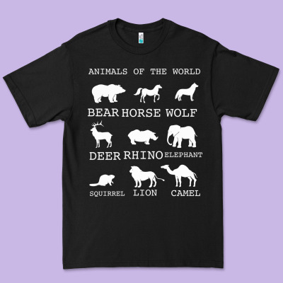 Animals Of The World Premium Tee Designed By Bettercallsaul