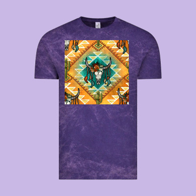 Native American Aztec Seamless Pattern Vintage Tee Designed By Bundleandbundleshop