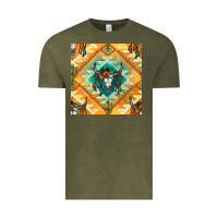 Vintage Olive native american aztec seamless pattern Vintage Tee - BundleAndBundleShop
