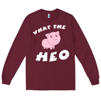 Burgundy what the heo Long Sleeve Tee - linhVisuals
