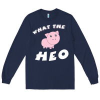 Navy what the heo Long Sleeve Tee - linhVisuals