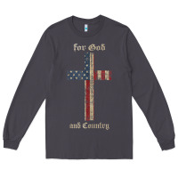 Smoke for god and country cross american flag faith us patriotic tank top Long Sleeve Tee - linhVisuals