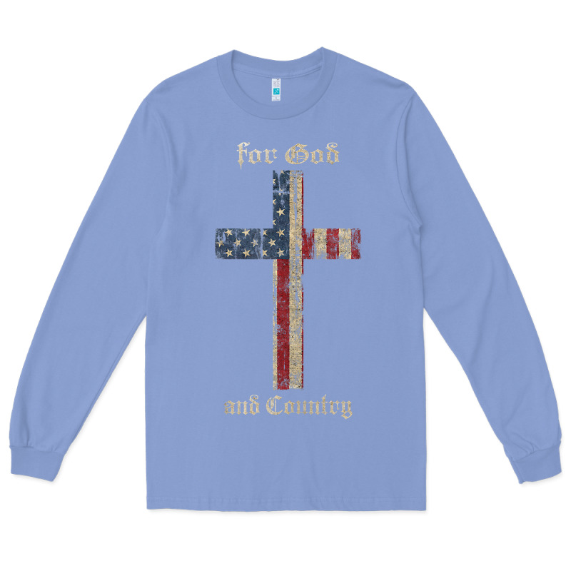 For God And Country Cross American Flag Faith Us Patriotic Tank Top Long Sleeve Tee by linhVisuals | Teevron