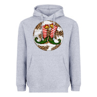 Heather Grey Elf Shoes Christmas Heavyweight Hoodie - RanaPortraitStore
