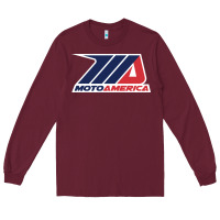 Burgundy moto america Long Sleeve Tee - linhVisuals