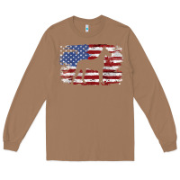 Toasted Coconut great dane vintage american flag t shirt Long Sleeve Tee - linhVisuals