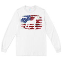 White great dane vintage american flag t shirt Long Sleeve Tee - linhVisuals