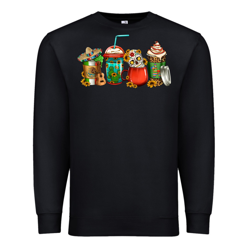 Mexican Coffee Cups Premium Sweatshirt by Jasminsmagicworld | Teevron