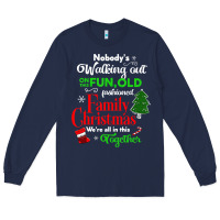 Navy family christmas vacation pajamas Long Sleeve Tee - linhVisuals