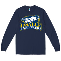 Navy la salle Long Sleeve Tee - linhVisuals