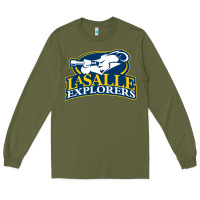 Army Green la salle Long Sleeve Tee - linhVisuals