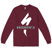 Burgundy Specialized Bikes Bicycle Long Sleeve Tee - linhVisuals