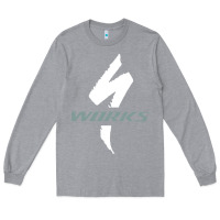 Heather Grey Specialized Bikes Bicycle Long Sleeve Tee - linhVisuals