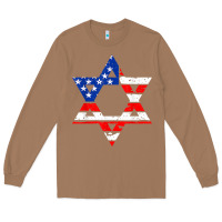 Toasted Coconut hanukah american flag star of david   jewish chanukah t shirt Long Sleeve Tee - linhVisuals
