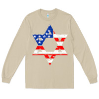 Mushroom hanukah american flag star of david   jewish chanukah t shirt Long Sleeve Tee - linhVisuals
