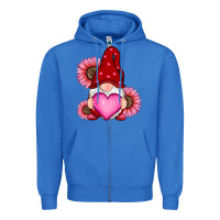 True Royal valentine's day with sunflowers gnomes Zipper Hoodie - RanaPortraitStore