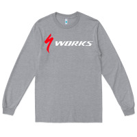 Heather Grey Specialized Bikes Bicycle Long Sleeve Tee - linhVisuals