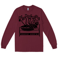 Burgundy kafka metamorphosis Long Sleeve Tee - linhVisuals