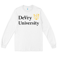 White devry advantage academy vectorized Long Sleeve Tee - linhVisuals