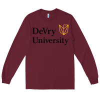 Burgundy devry advantage academy vectorized Long Sleeve Tee - linhVisuals