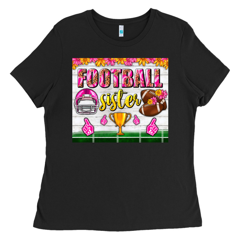 Football Sister Tumbler Ladies Tee by BundleAndBundleShop | Teevron