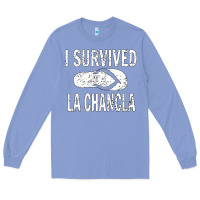 Colony Blue I survived la chancla Long Sleeve Tee - linhVisuals