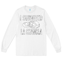 White I survived la chancla Long Sleeve Tee - linhVisuals
