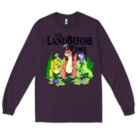 Plum land before time pastel dinosaur friends Long Sleeve Tee - linhVisuals