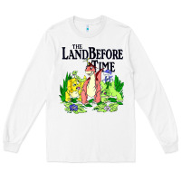 White land before time pastel dinosaur friends Long Sleeve Tee - linhVisuals