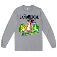 Heather Grey land before time pastel dinosaur friends Long Sleeve Tee - linhVisuals
