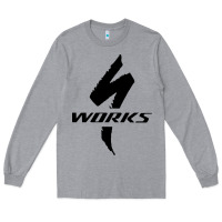 Heather Grey Specialized Bikes Bicycle Long Sleeve Tee - linhVisuals
