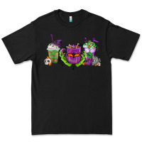Black Halloween Coffee Cups Premium Tee - FaDigitalArtStudio