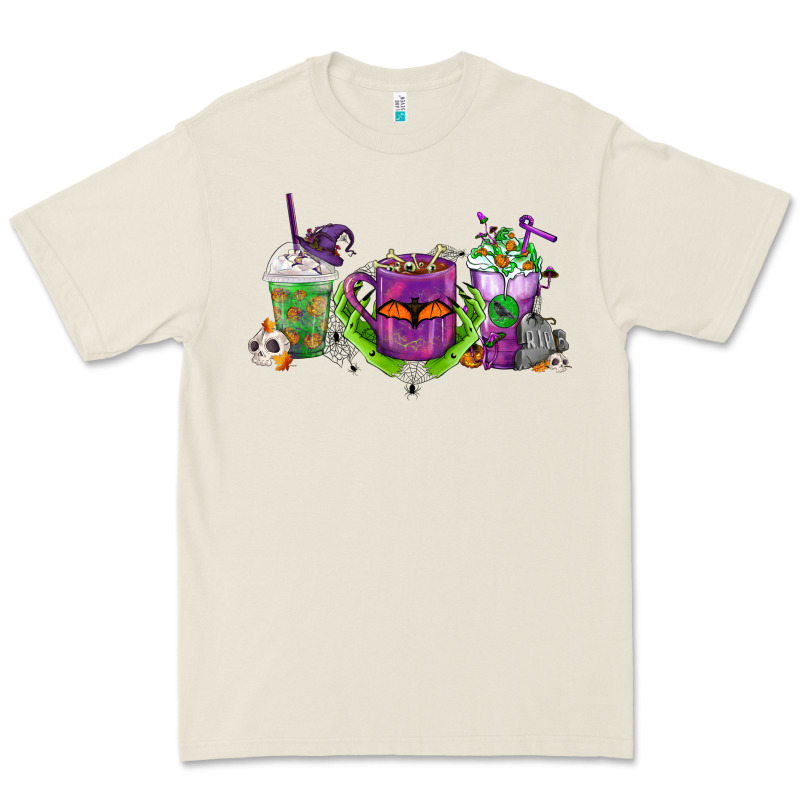 Halloween Coffee Cups Premium Tee by FaDigitalArtStudio | Teevron
