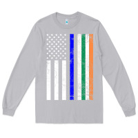 Moon Dust irish american flag thin blue line police st. patrick's day long sleev Long Sleeve Tee - linhVisuals