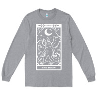 Heather Grey mothman   the moon Long Sleeve Tee - linhVisuals