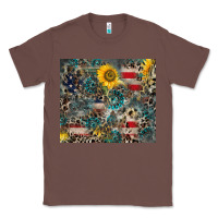 Chestnut America Flag Leopard Gemstone Sunflower Classic Tee - CowCowDesign