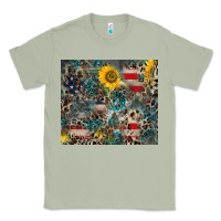 Matcha America Flag Leopard Gemstone Sunflower Classic Tee - CowCowDesign