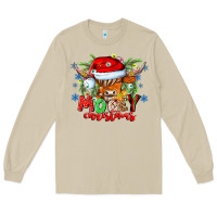 Mushroom Mooey Christmas Long Sleeve Tee - CowhideDigitalArt