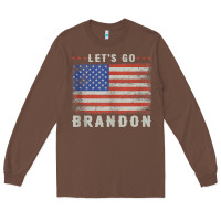 Chestnut let’s go brandon funny vintage american flag tank top Long Sleeve Tee - linhVisuals