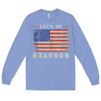 Colony Blue let’s go brandon funny vintage american flag tank top Long Sleeve Tee - linhVisuals