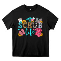 Black scrub life olivia Heavy Core Tee - OliviaCreatesArt