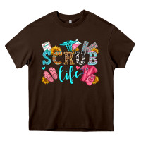 Chocolate Brown scrub life olivia Heavy Core Tee - OliviaCreatesArt