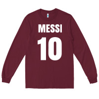 Burgundy messi 10 Long Sleeve Tee - linhVisuals