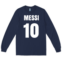 Navy messi 10 Long Sleeve Tee - linhVisuals
