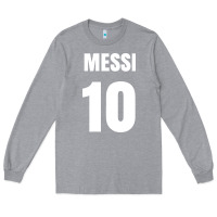 Heather Grey messi 10 Long Sleeve Tee - linhVisuals