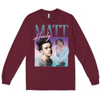 Burgundy matt healy homage Long Sleeve Tee - linhVisuals